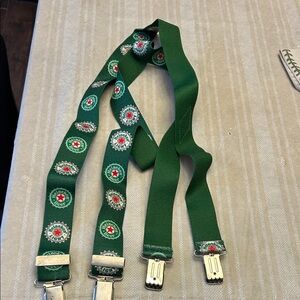 Green Heineken Vintage Suspenders